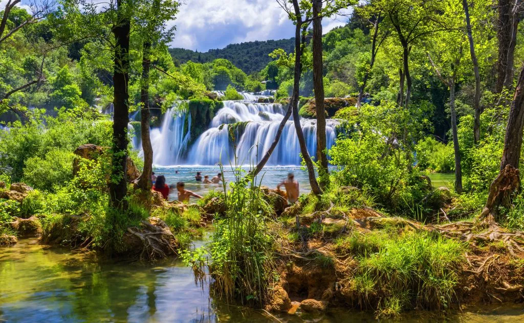 Nageurs du parc national de Krka
